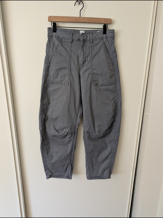 GAP Pants - GAP Womens 4 Barrel Leg Pants Gray Chino Preppy Casual Utility Minimalist